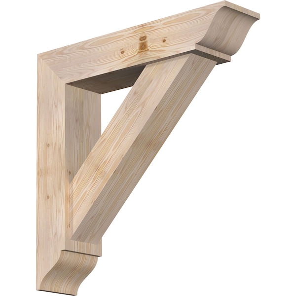 Ekena Millwork Traditional Traditional Smooth Bracket w/ Offset Brace, Douglas Fir, 7 1/2"W x 34"D x 34"H BKT0806X34X34TRA01SDF - main